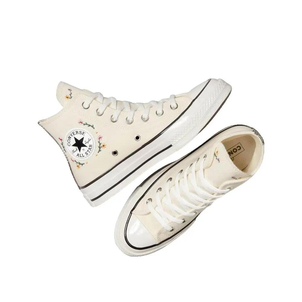 Chaussures Converse Chuck 70 Varsity Vines Écru 3/3