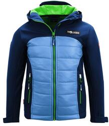 Veste Softshell pour enfants Lysefjord Hydrofuge Bleu marine / Bleu moyen / Vert