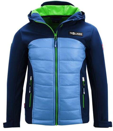 Veste Softshell pour enfants Lysefjord Hydrofuge Bleu marine / Bleu moyen / Vert