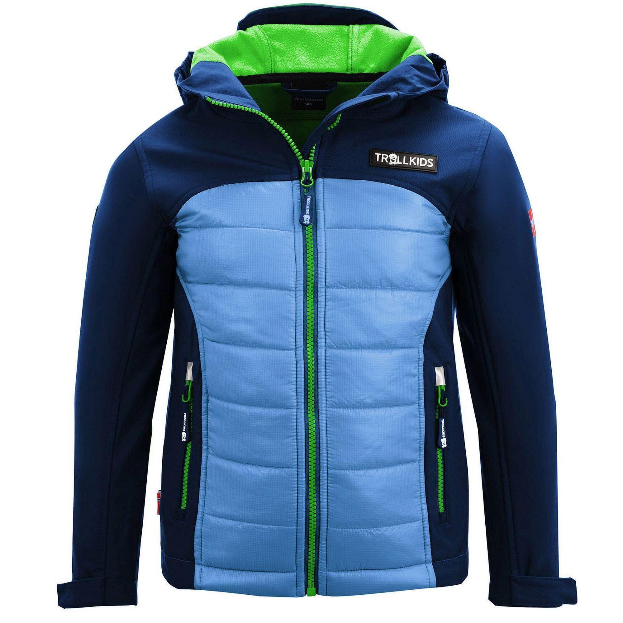 Trollkids - Veste Softshell Pour Enfants Lysefjord Hydrofuge Bleu Marine / Bleu Moyen / Vert - Softshell - Bleu|vert -  3 À 4 Ans - Decathlon