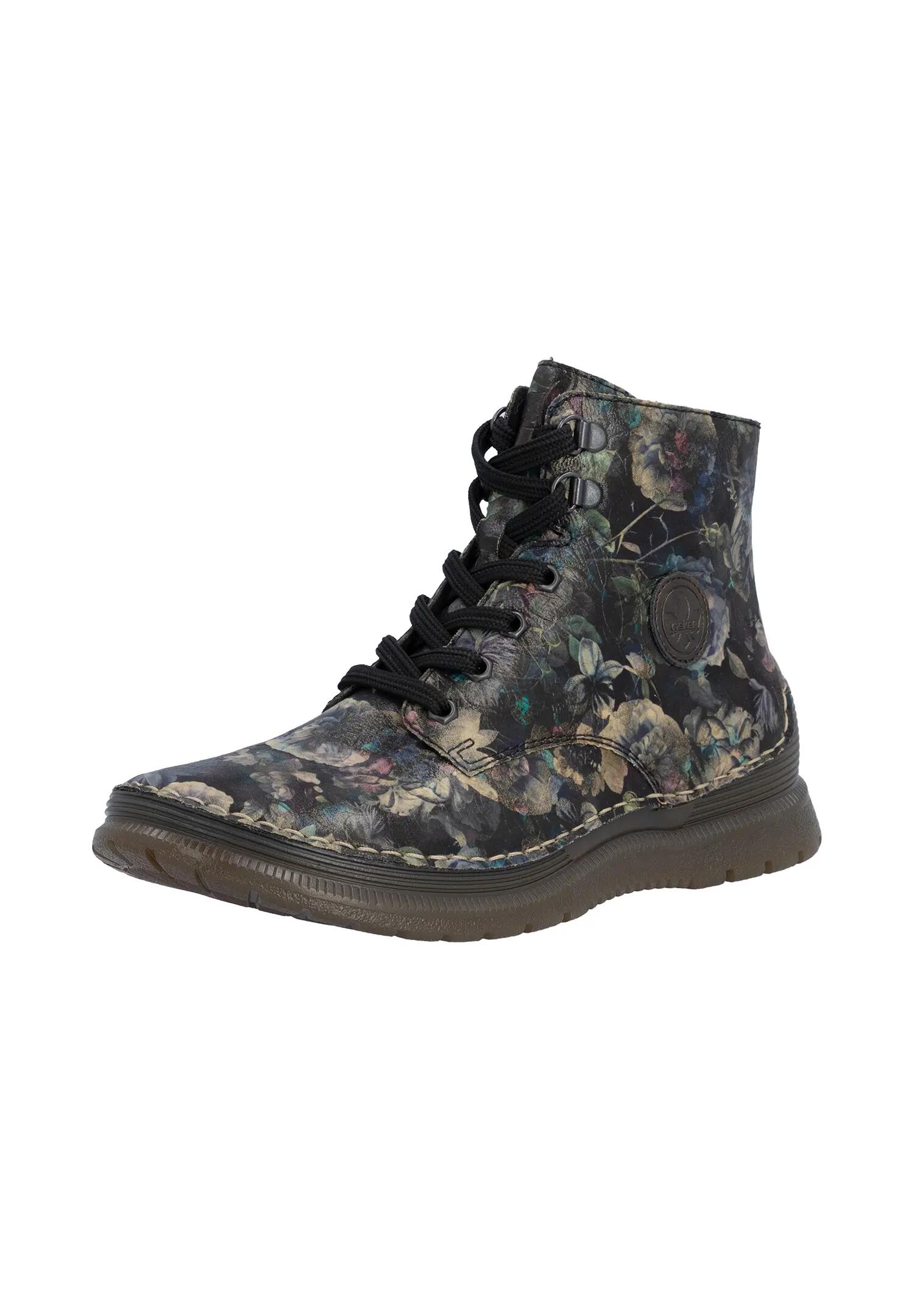 Rieker Damen Schnürstiefel Anflechter Machart Kunstleder Multi 7/7