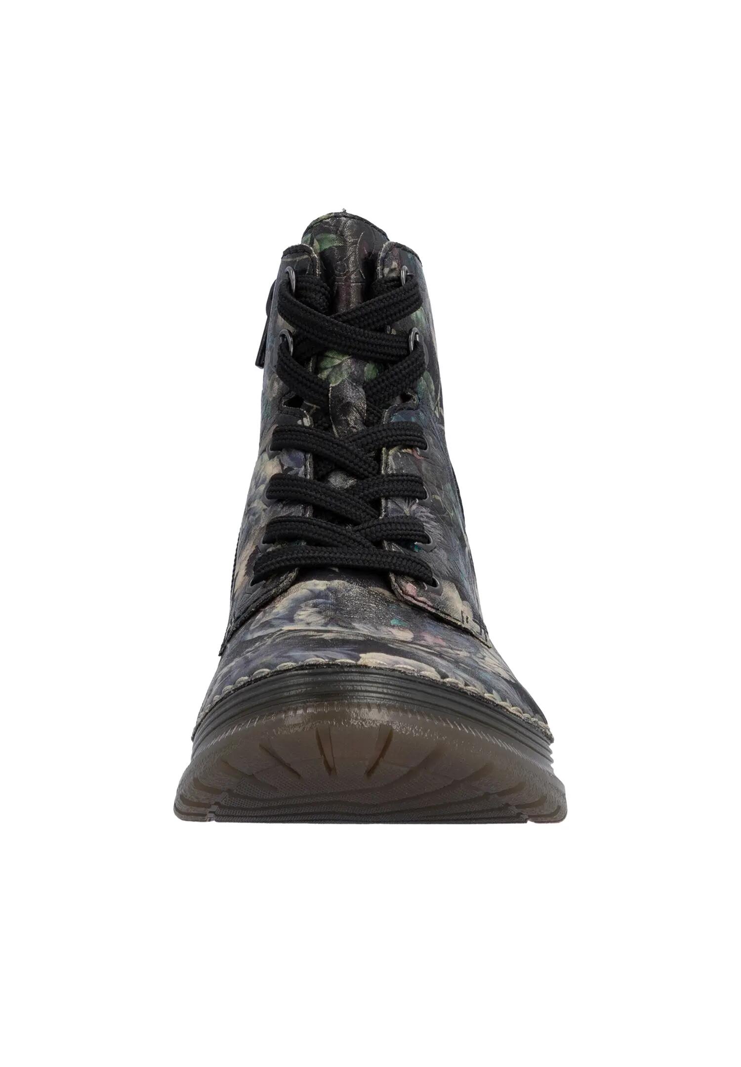 Rieker Damen Schnürstiefel Anflechter Machart Kunstleder Multi 5/7