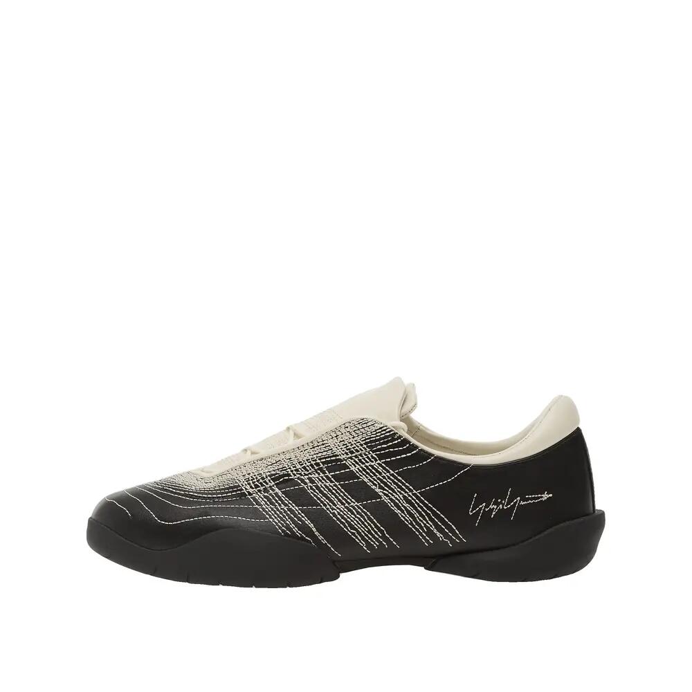 Y-3 Regu Embroidery Schuhe Schwarz/Aluminium/Cremeweiß 6/6