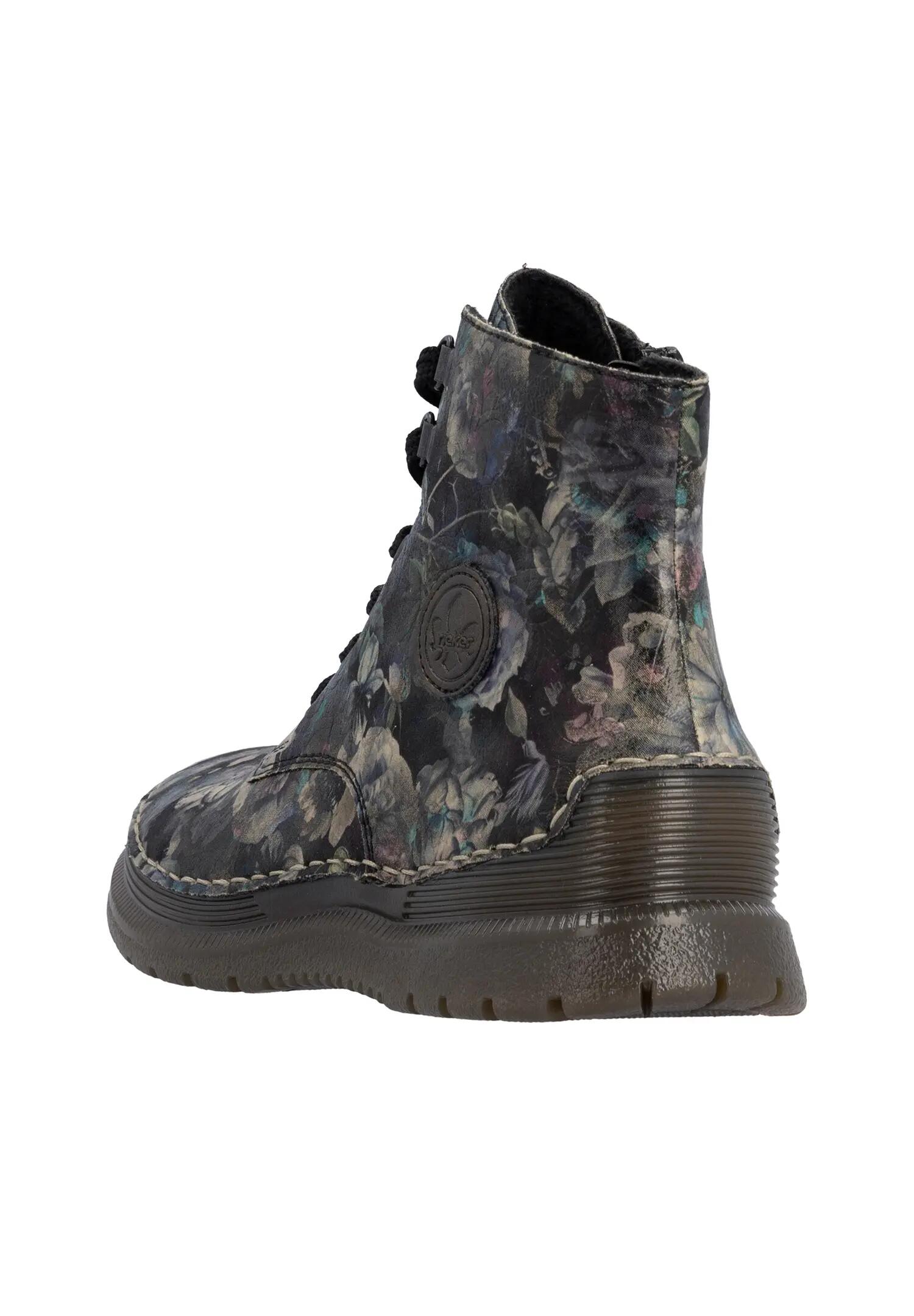 Rieker Damen Schnürstiefel Anflechter Machart Kunstleder Multi 2/7