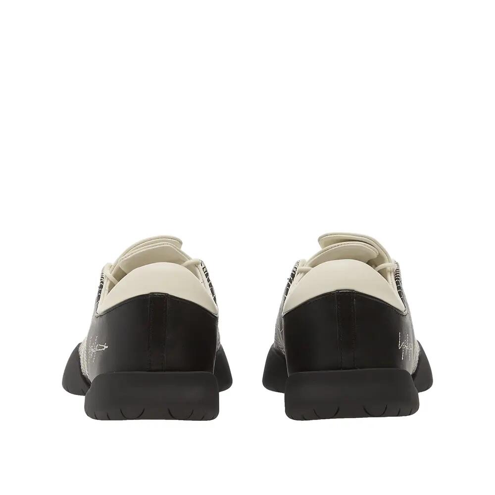 Y-3 Regu Embroidery Schuhe Schwarz/Aluminium/Cremeweiß 4/6