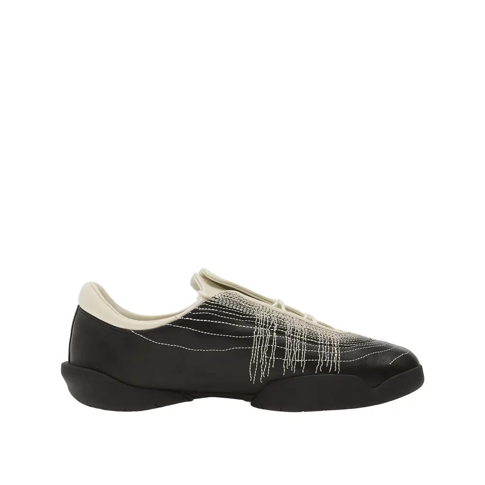 Y-3 Regu Embroidery Schuhe Schwarz/Aluminium/Cremeweiß 2/6