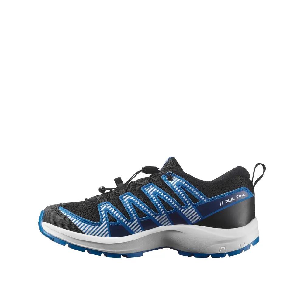 Trail schoenen Salomon XA Pro V8 J Zwart/Wit/Blauw 4/4