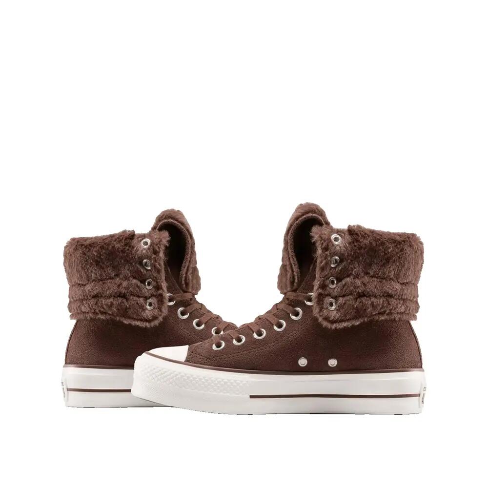 Buty Converse Chuck Taylor All Star Fold-Over Lift Platform Marron 4/8