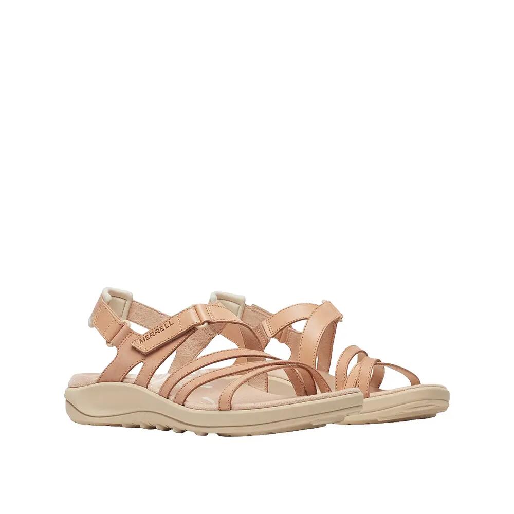 Sandales Merrell Harbor Backstrap Femme Cuir Tan Rose 2/8