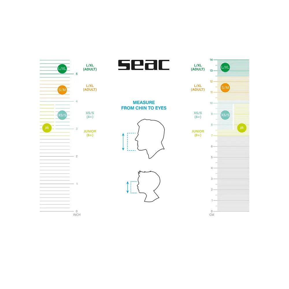 Seac Libera Kids Snorkelling Mask Transparent/Lime 4/4