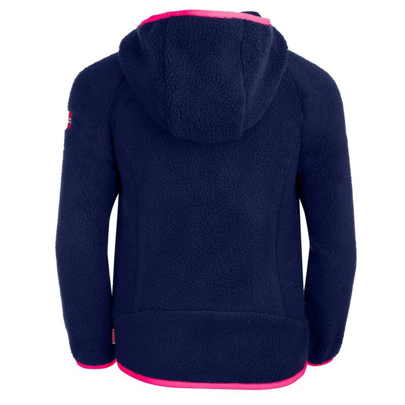 Mädchen Fleecejacke Mandal Marineblau/Magenta