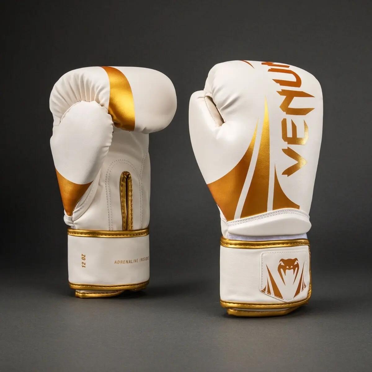 Gants de boxe Venum Challenger 2.5 Blanc/Or 16oz 2/4
