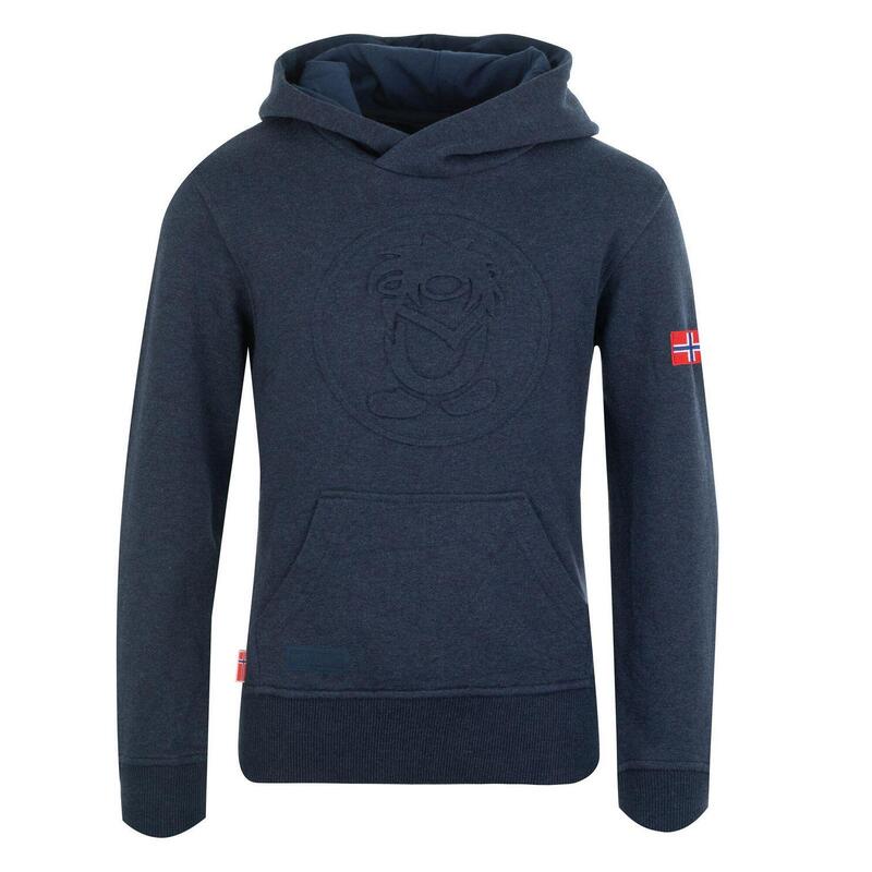 Sweat à capuche enfant Kristiansand Bleu marine / Orange