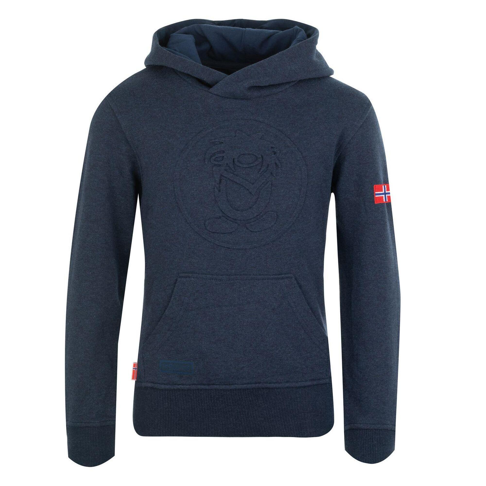 Felpa con cappuccio Kristiansand per bambini Navy / Orange