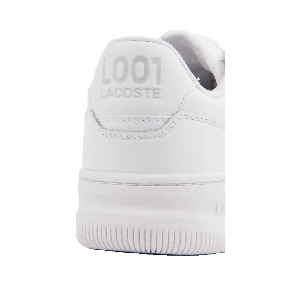 Lacoste L001 Leder Schuhe Weiß 5/8