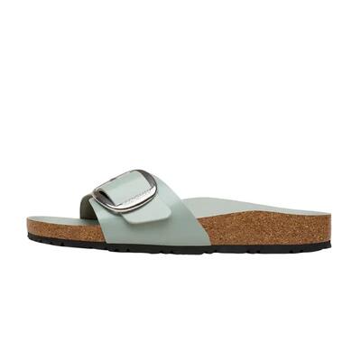 Birkenstock Madrid Big Buckle Sandali Donna in Pelle Vestibilità Stretta