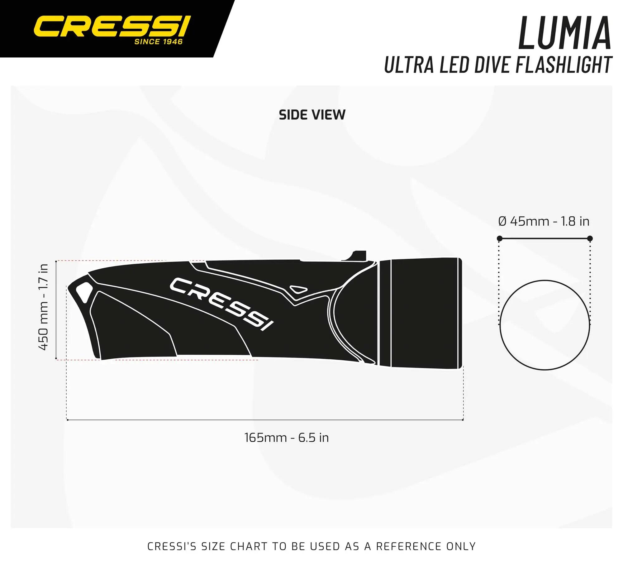 Lampa nurkowa Cressi Lumia Plus Czarna 5/5