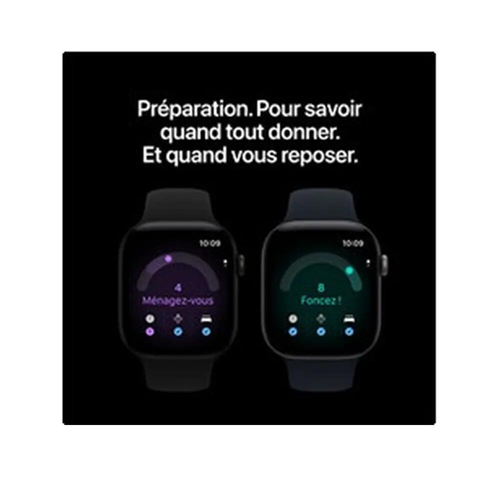 Montre connectée Apple Series 12 Aluminium Gris Espace et Bracelet Sport Marine 3/3
