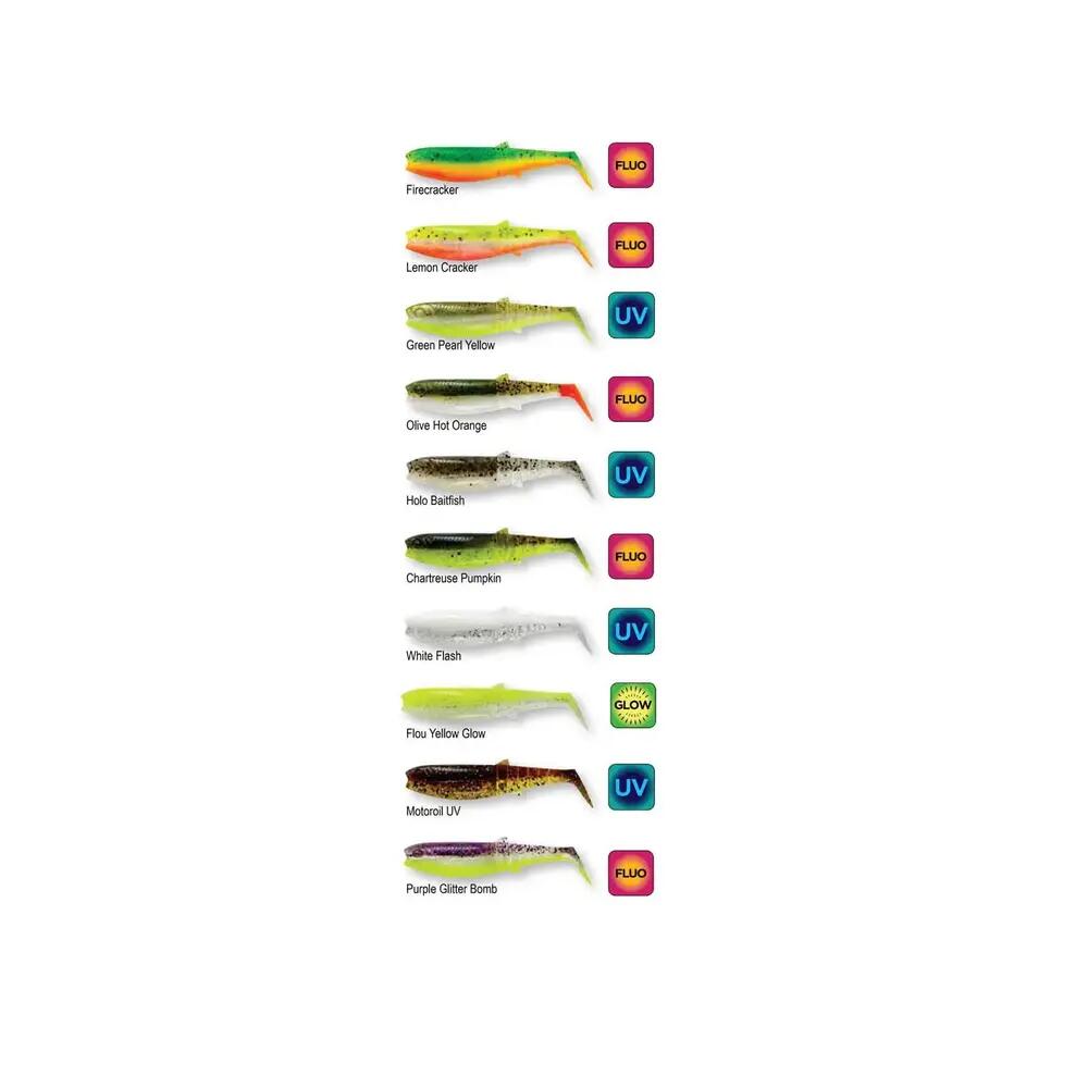 Appât souple di pesca Savage Gear Cannibal Shad Colore bianco 2/10