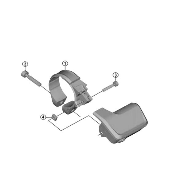 Zubehör Fahrrad Shimano Clamp SC-MT800 Schwarz