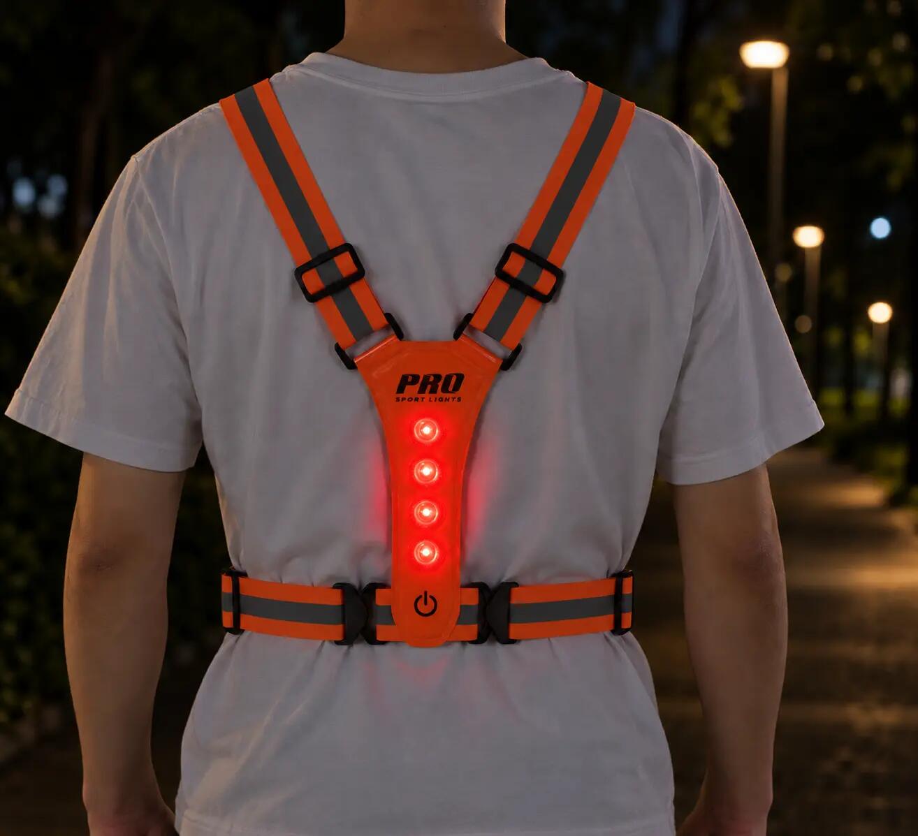 Laufweste mit LED-Beleuchtung und Reflektoren, Orange 2/6