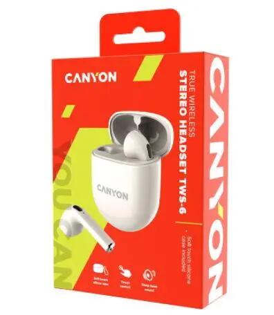 Draadloze hoofdtelefoon Canyon TWS-6 Beige 2/3