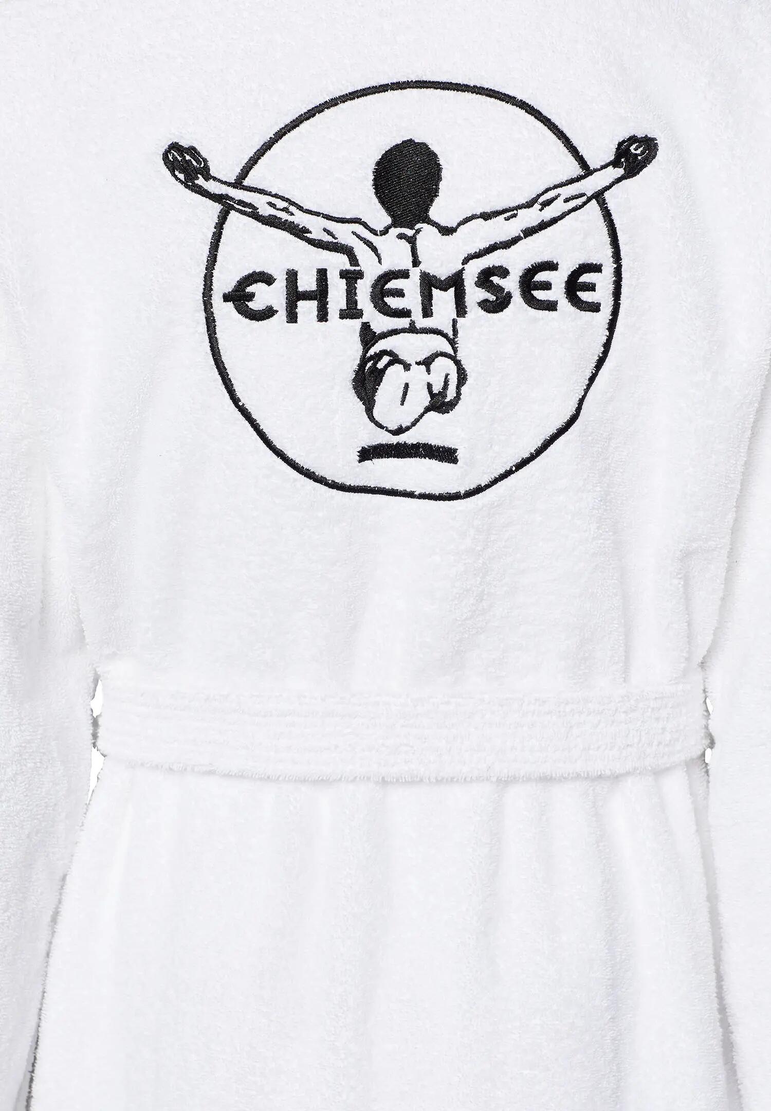Chiemsee Unisex Bademantel mit Kapuze 100% Baumwolle weiss 4/7