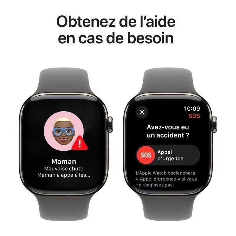 Montre connectée Apple Series 10 en titane naturel Gris 6/6