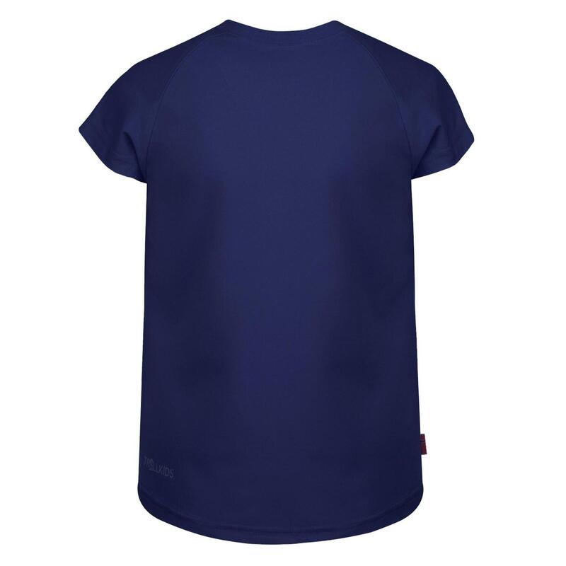 Mädchen T-Shirt Bergen Marineblau/Magenta