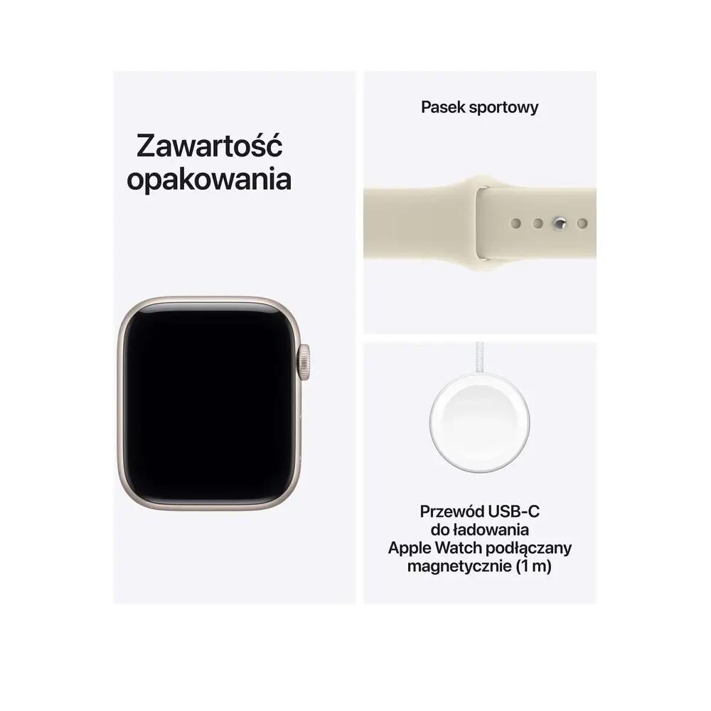 Montre connectée Apple SE 3 Aluminium Starlight 3/8