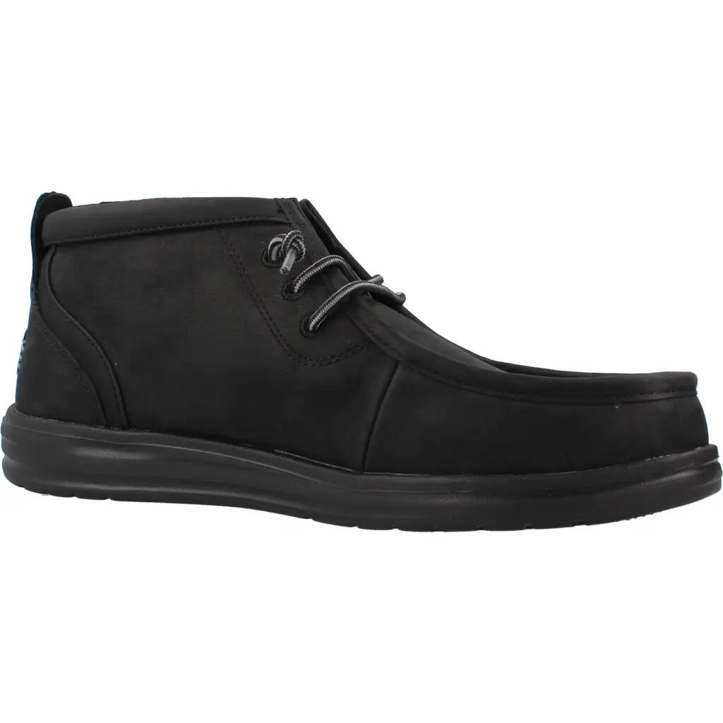 Buty HEY DUDE HD45161 WALLY MID GRIPR LEATHER Czarny 5/5