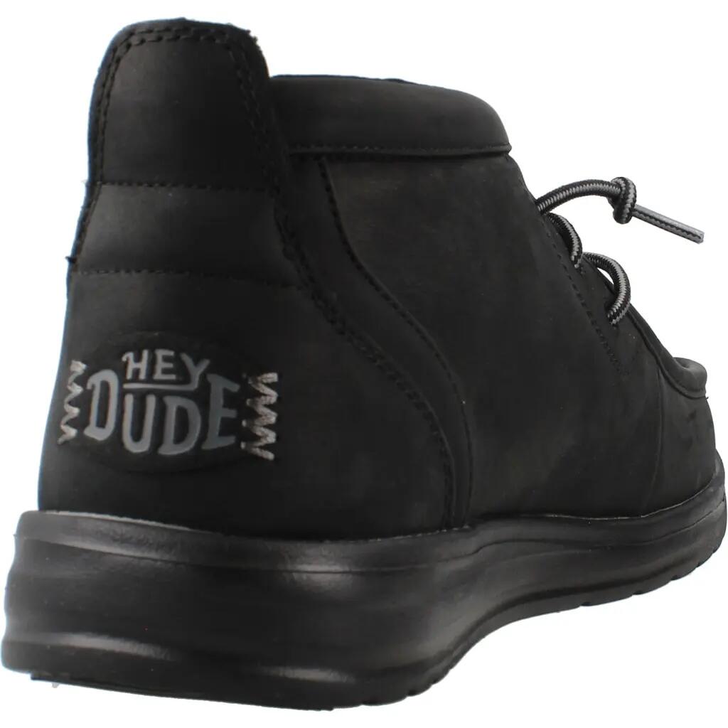 Buty HEY DUDE HD45161 WALLY MID GRIPR LEATHER Czarny 3/5