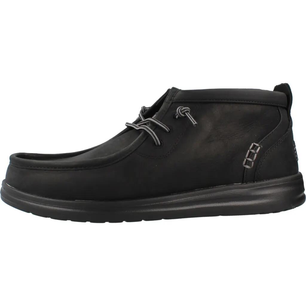 Buty HEY DUDE HD45161 WALLY MID GRIPR LEATHER Czarny 2/5