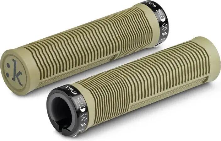 Pair of Fizik Comfortfeel Grips, 32 mm, Khaki/Black 2/3