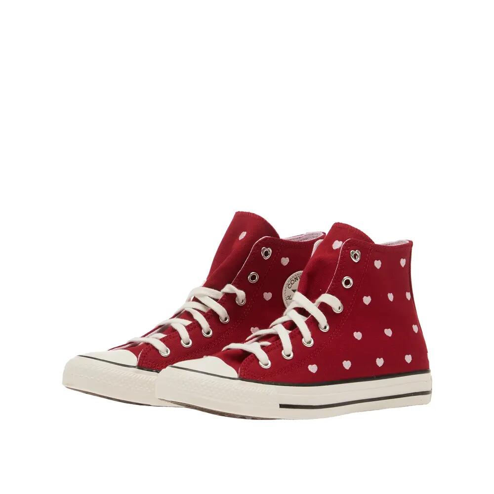 Chaussures Converse Chuck Taylor All Star Coeurs Roses Rouge 4/5