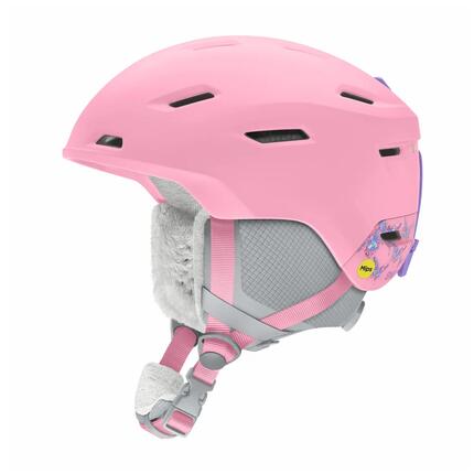 Skihelm Smith Descend Jr Mips Matte Bright Pink Lofi Butterfly jongens