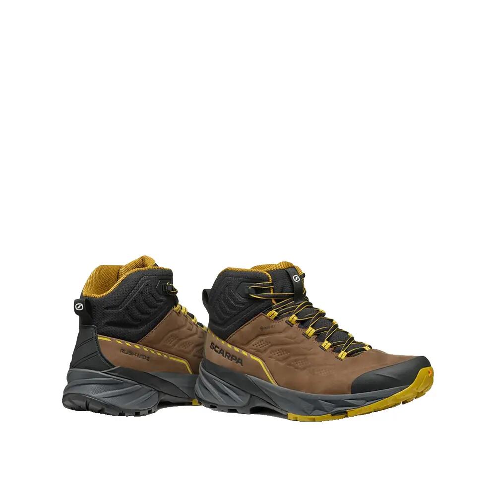 SCARPA Rush 2 Pro Mid GTX Hiking Shoes Brown/Yellow 6/7