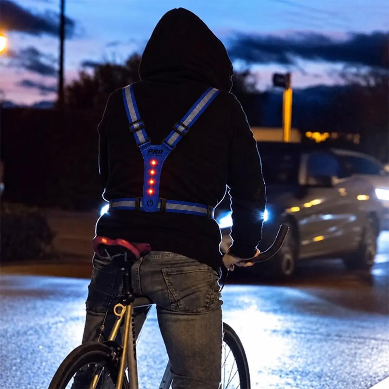 Running Vest with Lights and Reflectors – Blue 4/6