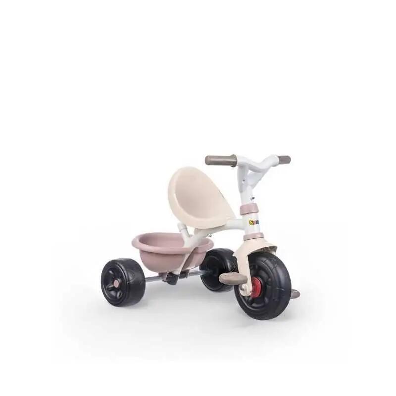 Tricycle Smoby Be Fun cadre métal beige et rose 3/6