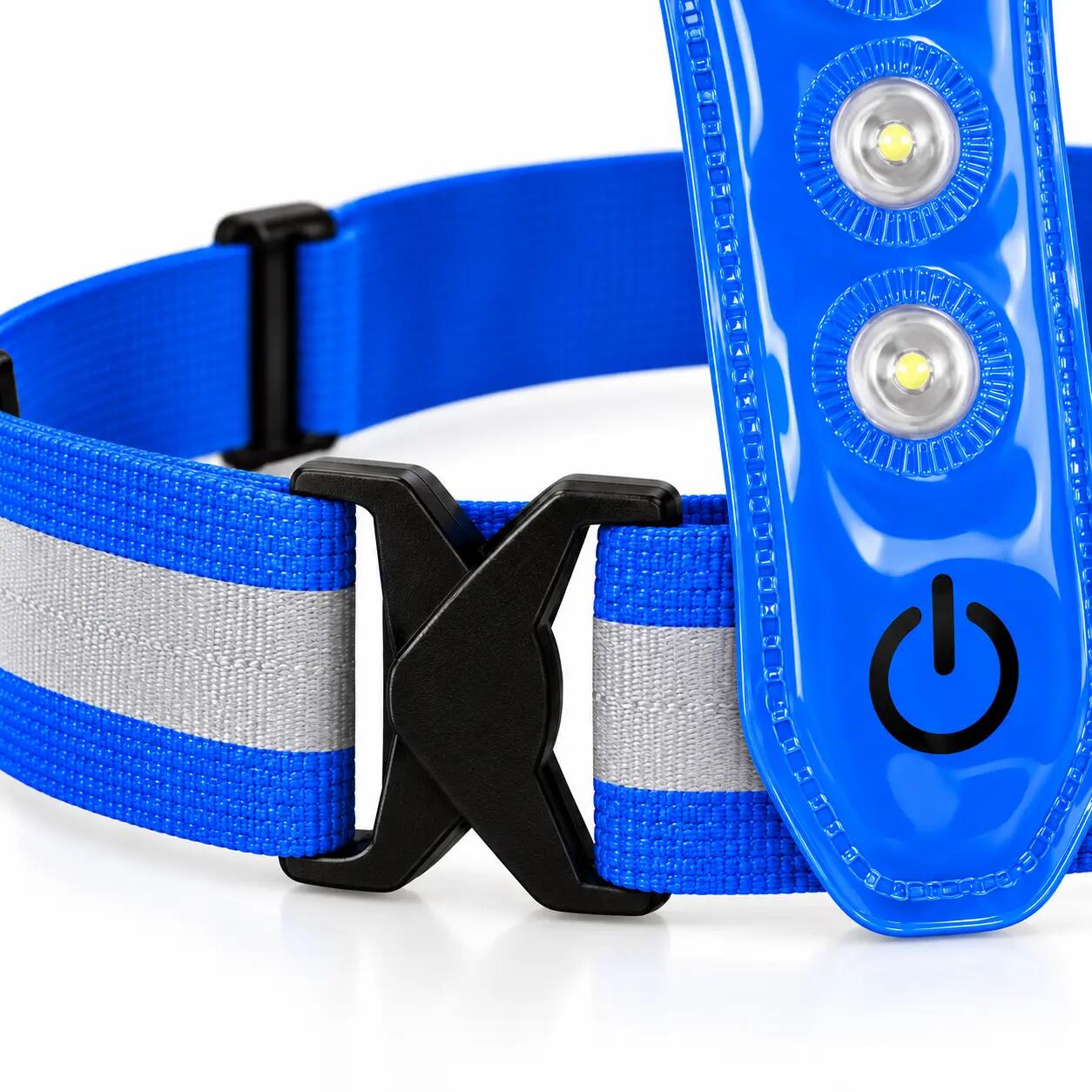 Running Vest with Lights and Reflectors – Blue 2/6