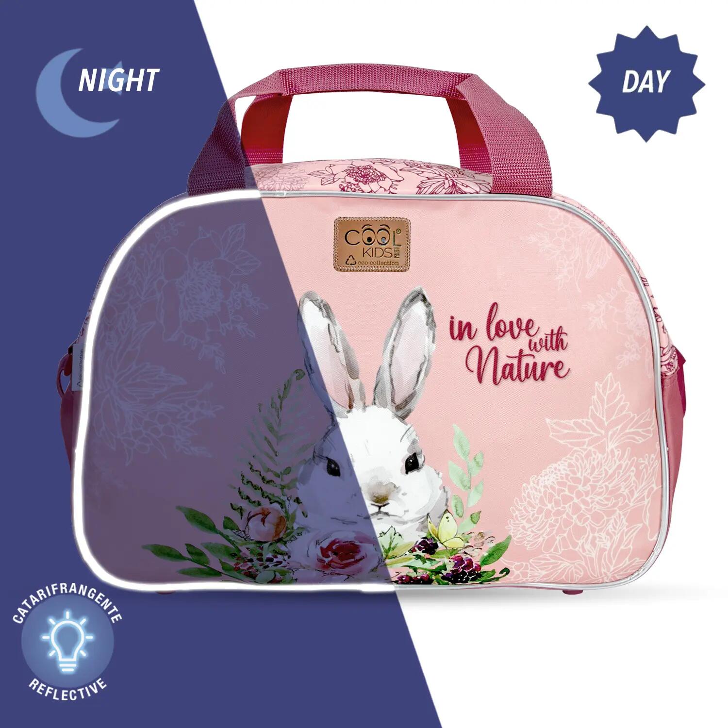Borsa Sportiva da Bambina Eco con Stampa Coniglio 3/5