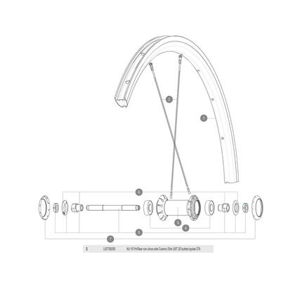 Rayony Mavic Cosmic Elite UST Lewy 276 mm