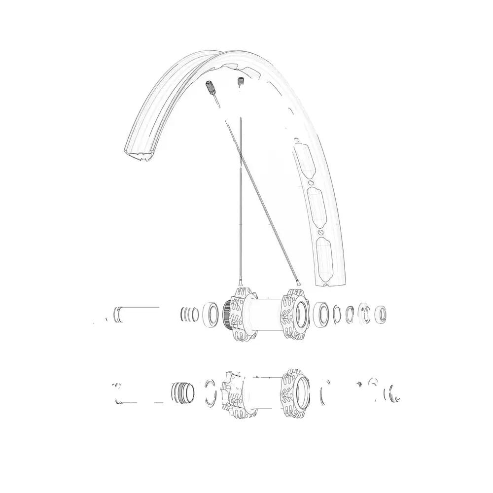 Mavic e deemax s Mountain Bike 29 Spokes 14 pieces 1/2