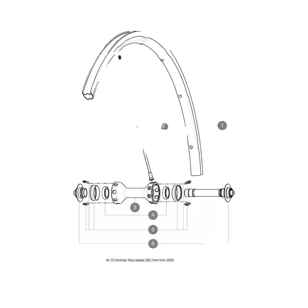 Kit 10 rayons Mavic Rsys 2/2