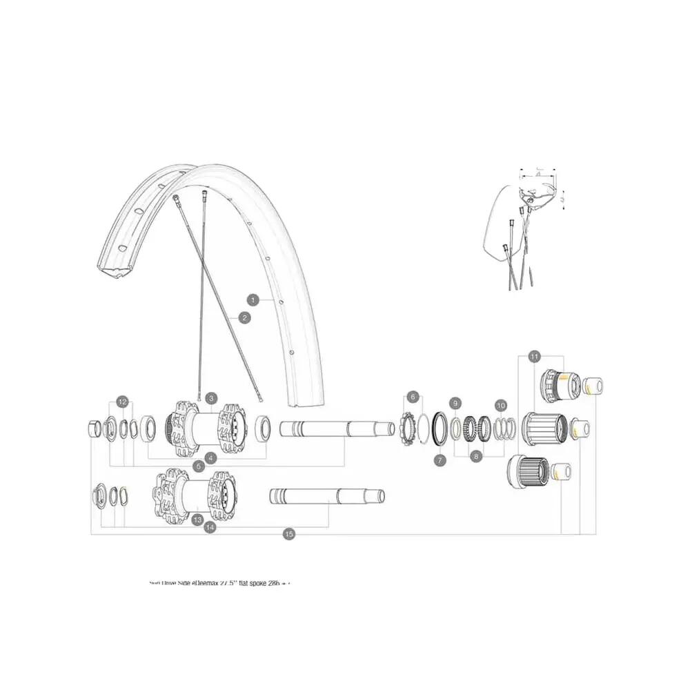Kit de rayons Mavic eDeemax 2/2