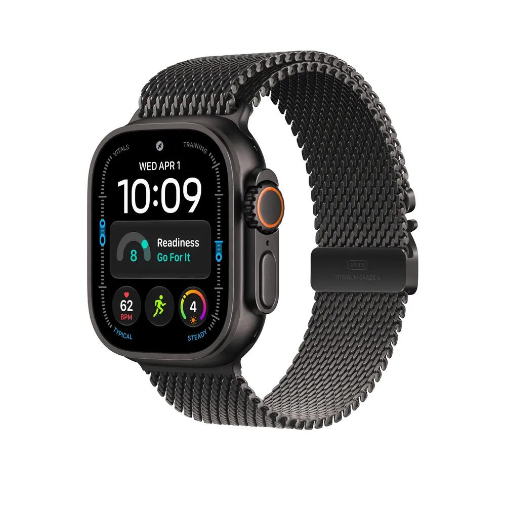 Reloj inteligente Apple Watch 49 Boucle Milanese en titanio Negro 2/2