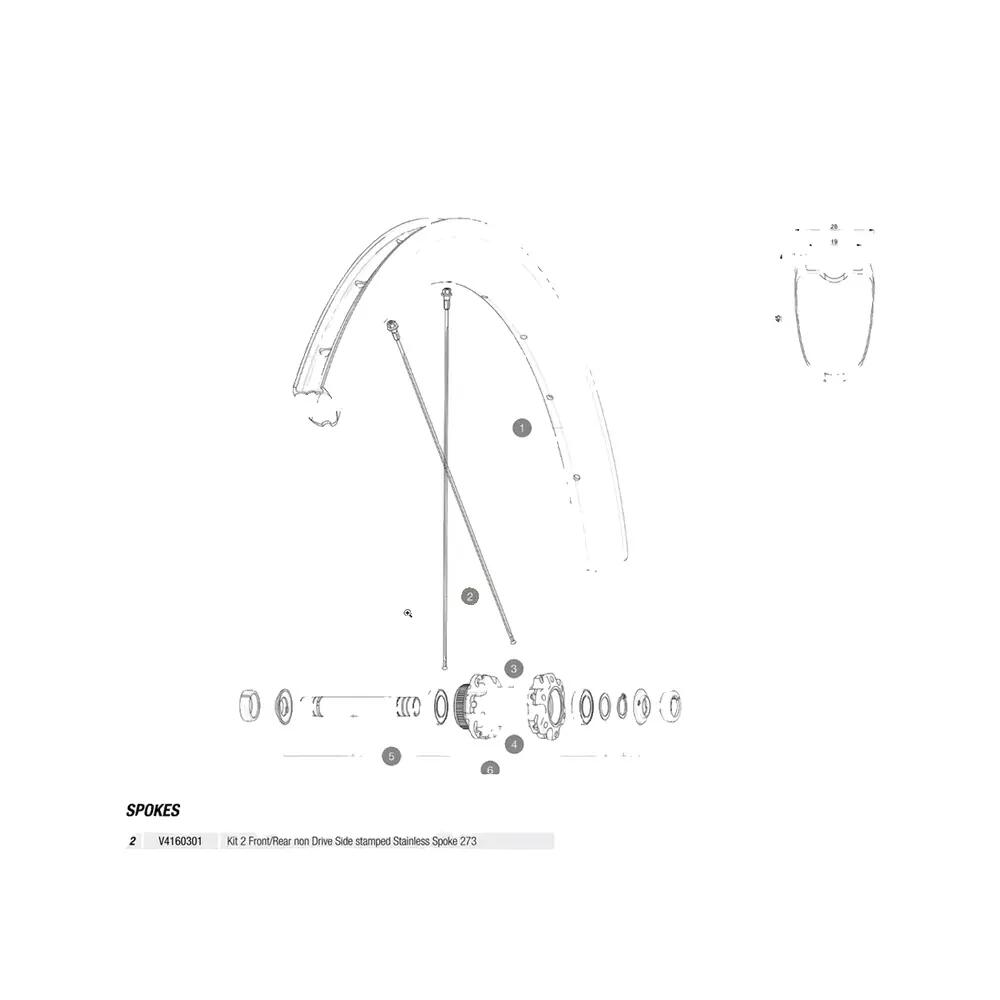Rayons de vélo Mavic Cosmic Pro Carbon UST Disc 2 Pack 2/2