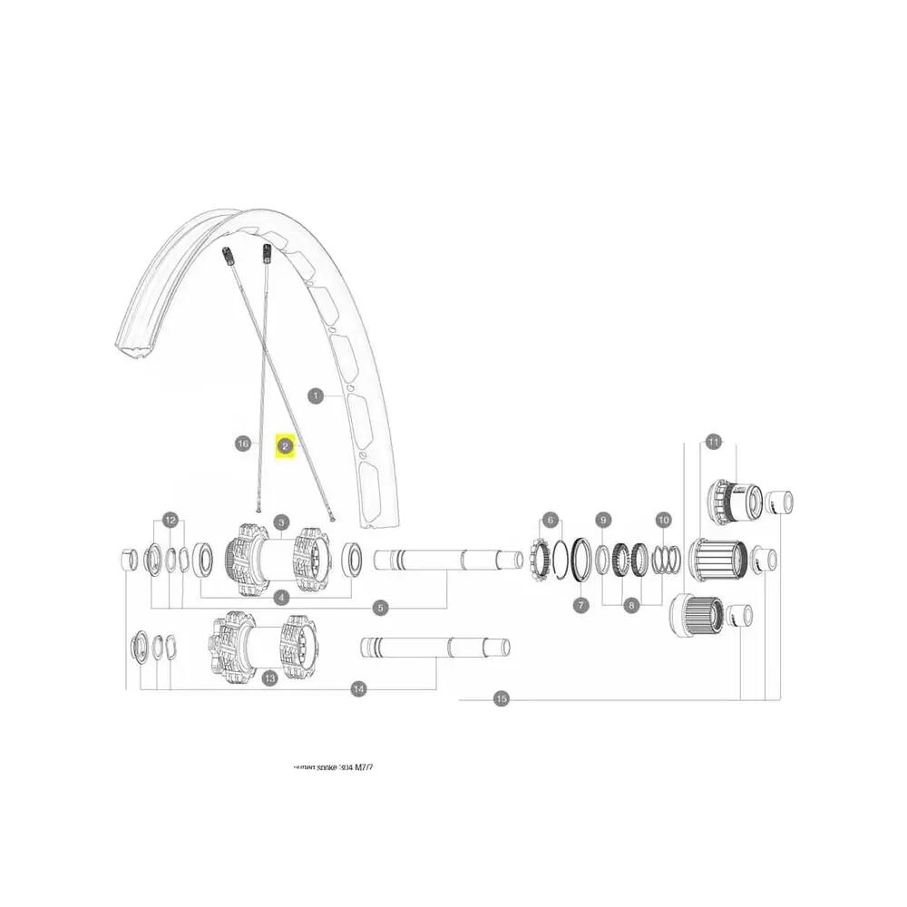 Strahl Mavic Spoke 14RR SeftAR 3Cd45 BK 2/7