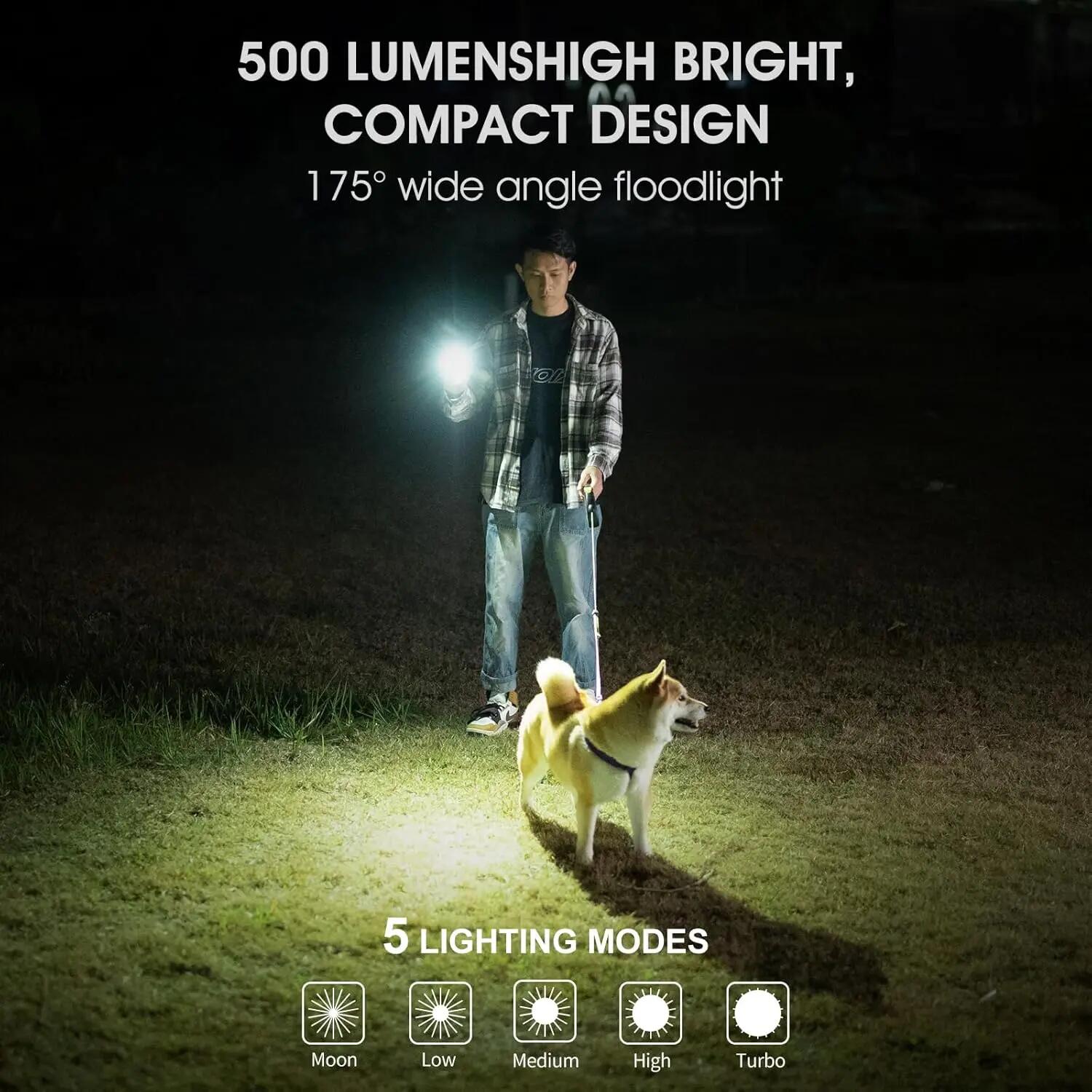 Wandern – Schlüsselbundlampe Grün, USB-C, 500 lm – WUBEN G2 9/13