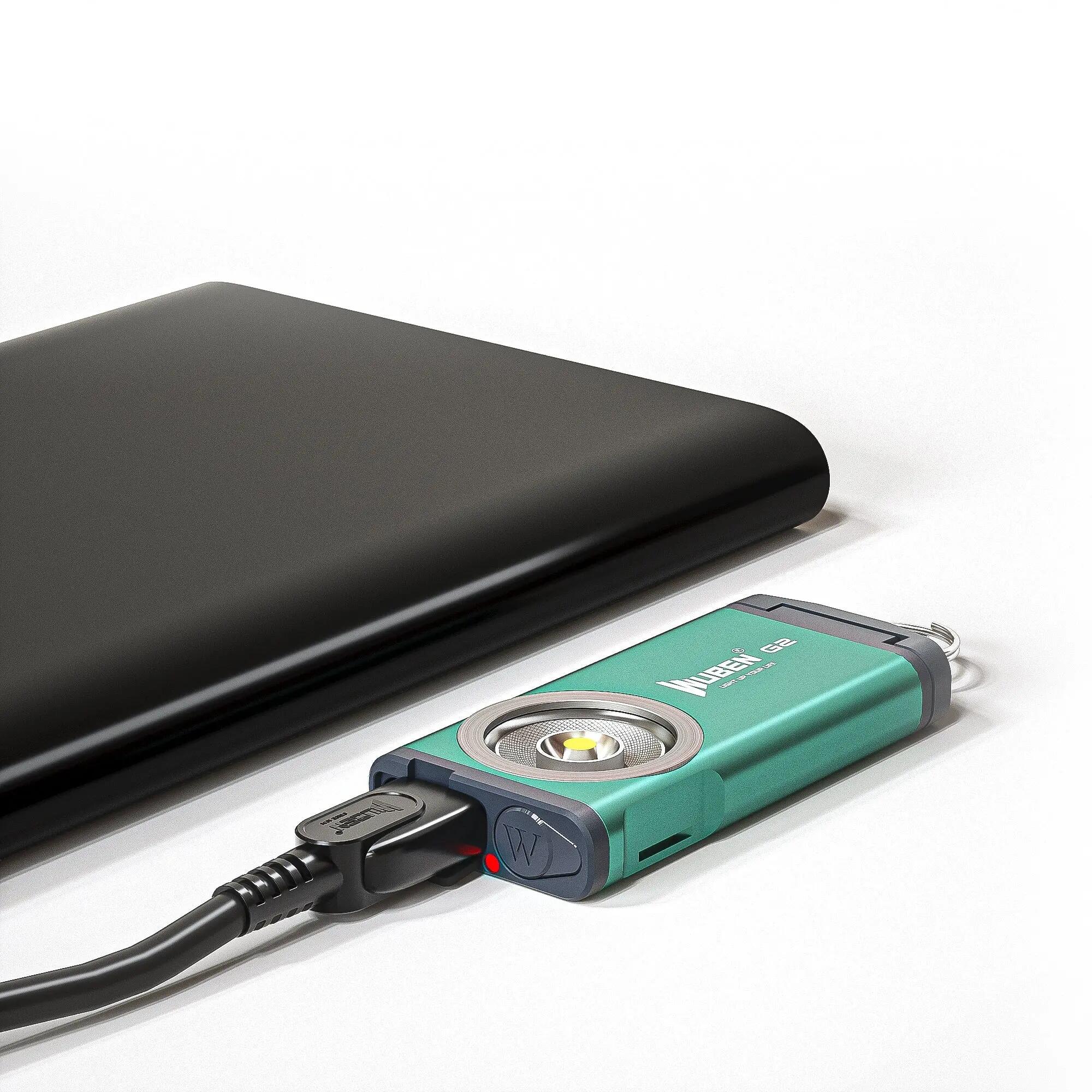 Wandern – Schlüsselbundlampe Grün, USB-C, 500 lm – WUBEN G2 6/13